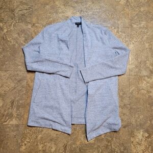 Talbots Petites Cardigan Sweater Womens Size P Gray Long Sleeve Open Front